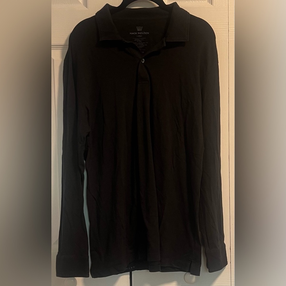 Men's Mack Weldon Cotton Blend Long Sleeved Polo Shirt